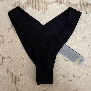 Black V-Cut Bikini Bottom nwt